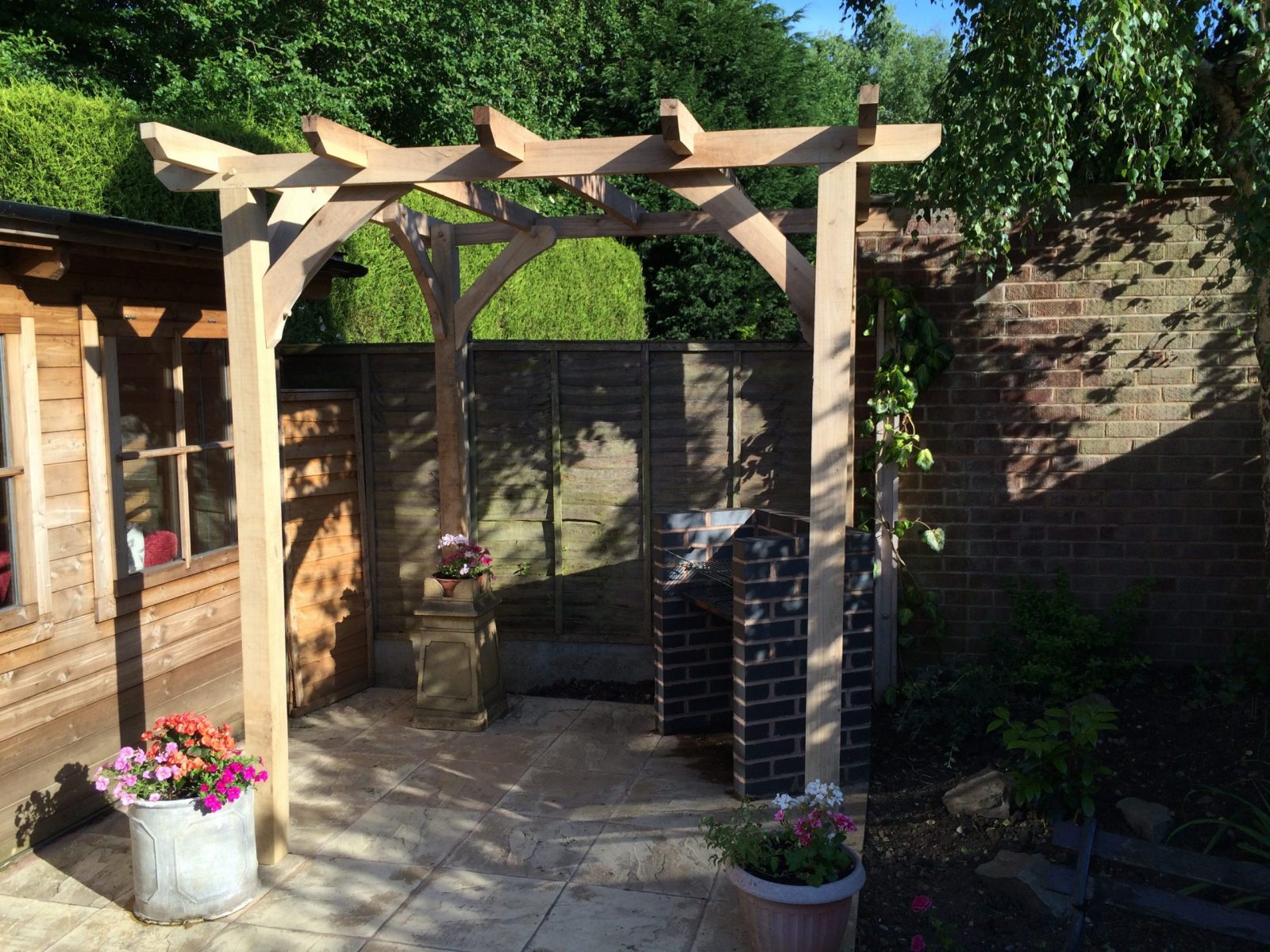 Oak Framed Pergola, Solihull, West Midlands