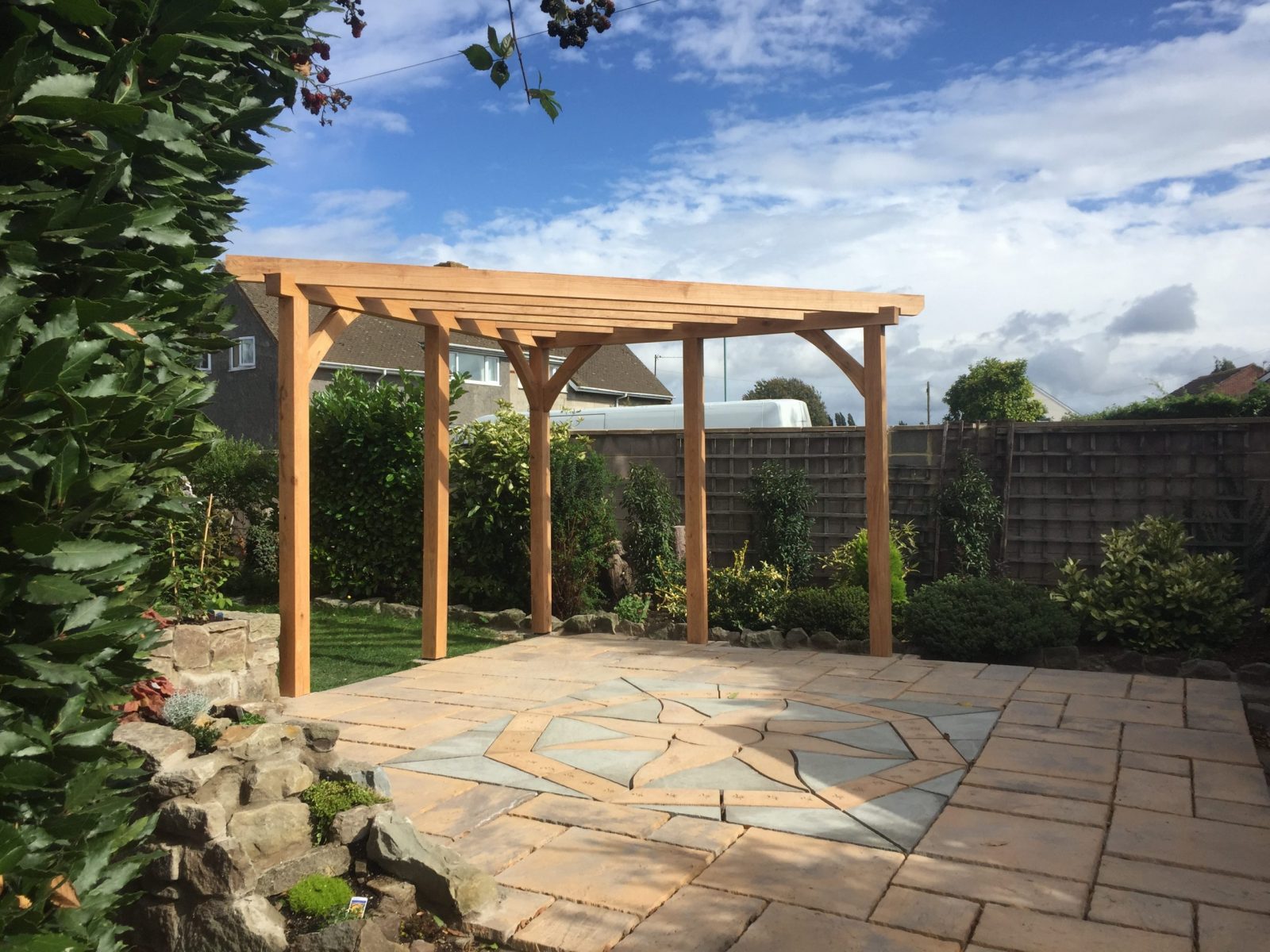 Oak Corner Pergola Gloucestershire