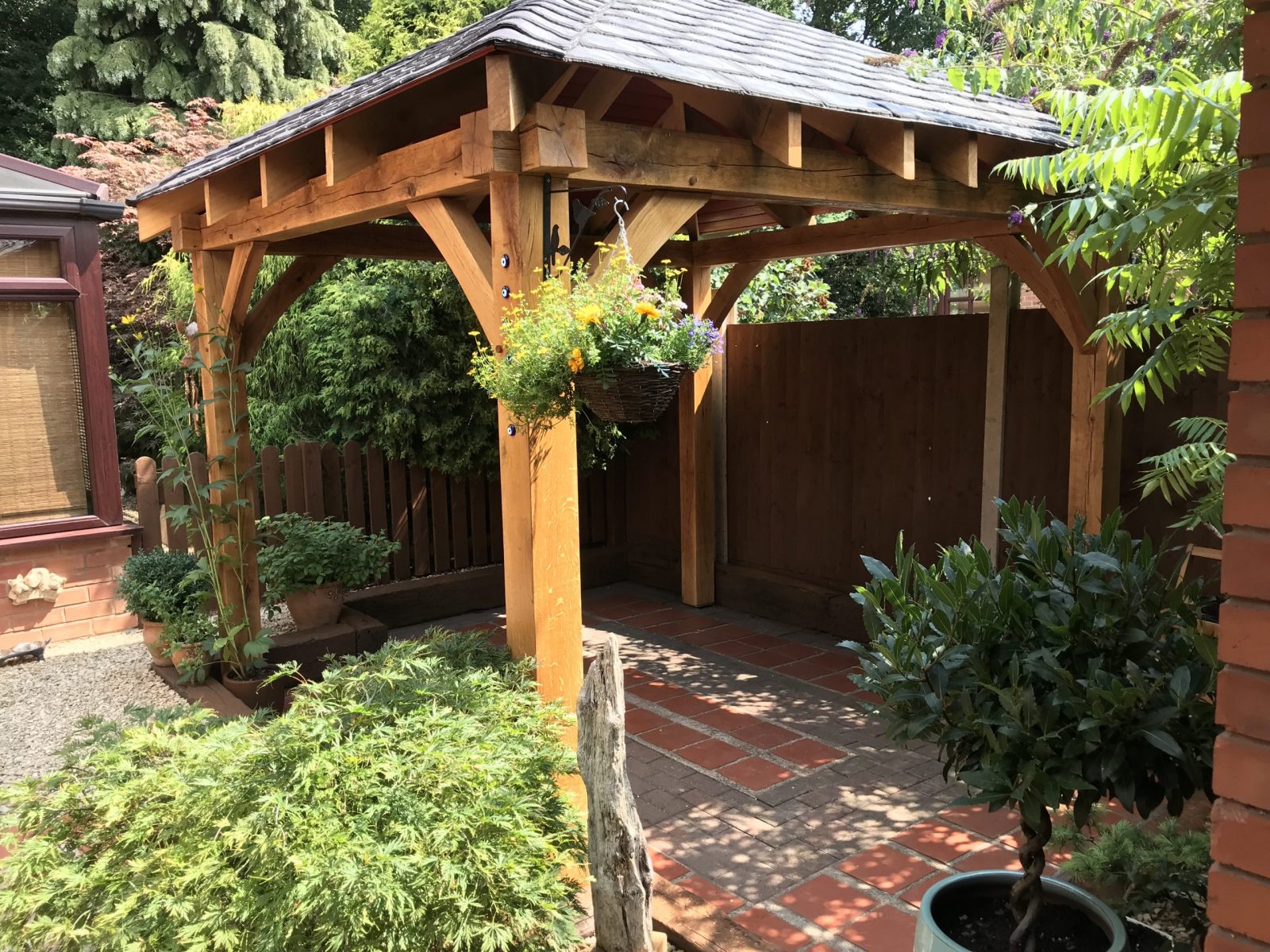 Oak framed Gazebo Kidderminster, Worcestershire.