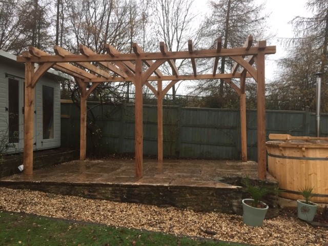 Oak Framed Pergola, Shropshire.