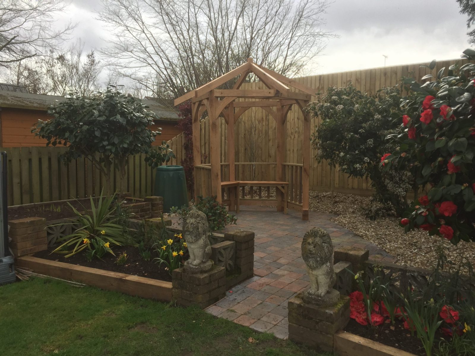 Oak Framed Arbour, Kidderminster, Worcestershire.